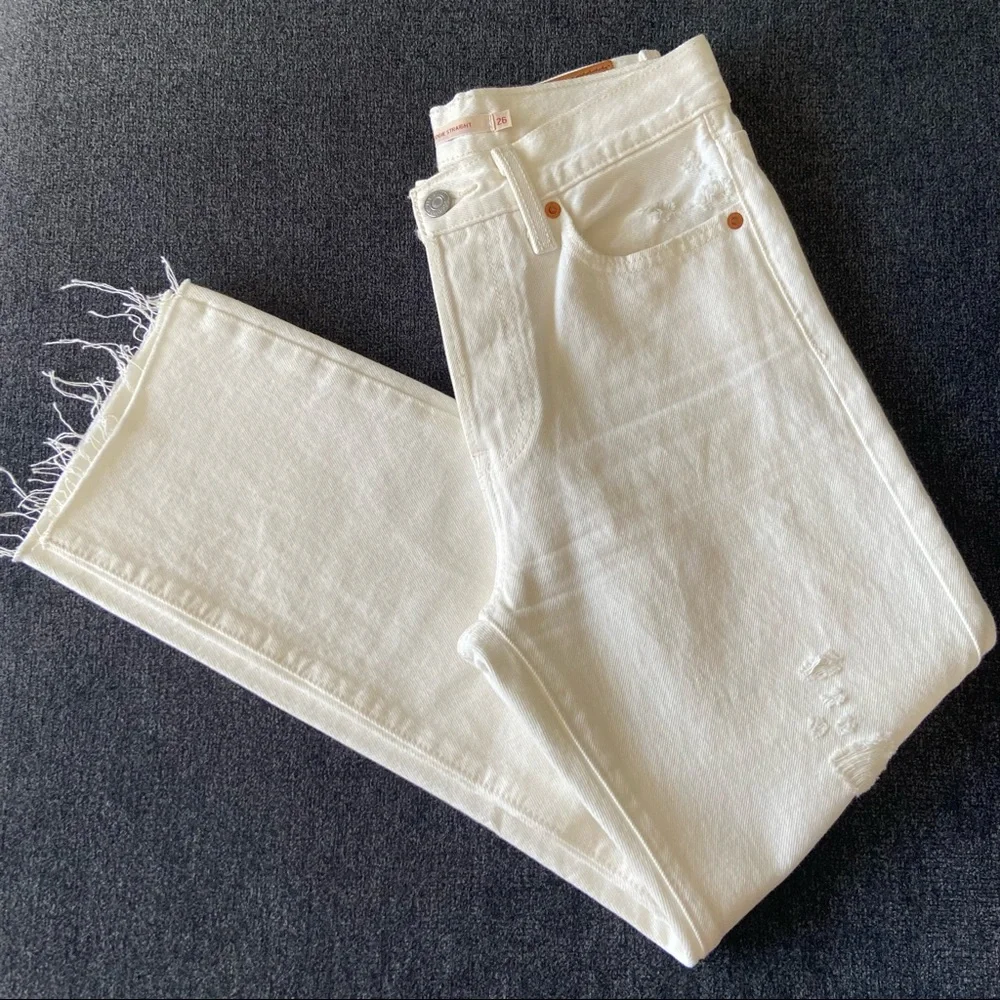 WEDGIE STRAIGHT FIT WOMEN'S Denim JEANS - Size 26 - Cloud Blank - Picture 1 of 9